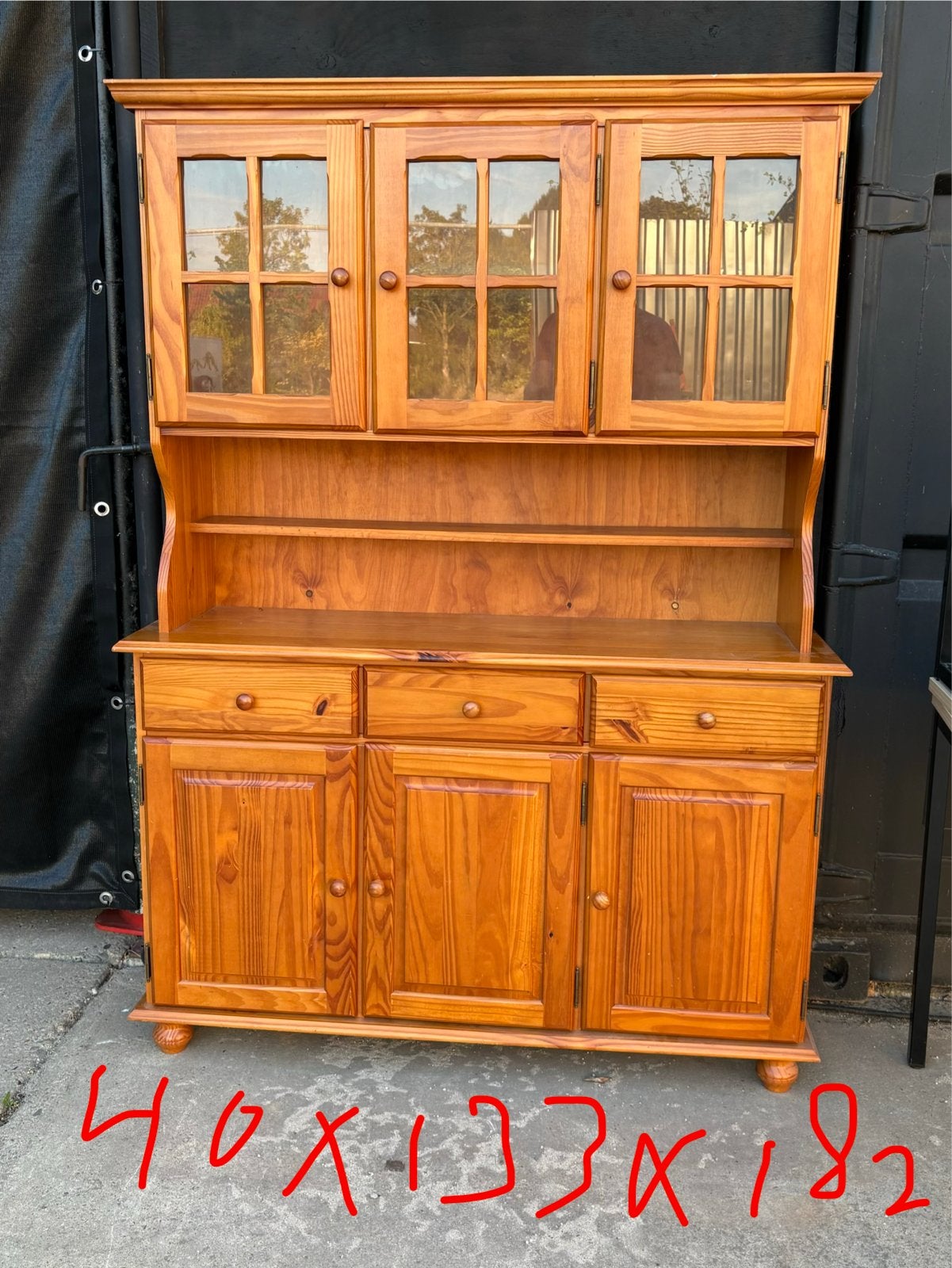 Vintage grenen servieskast / buffetkast, Ophalen of Verzenden