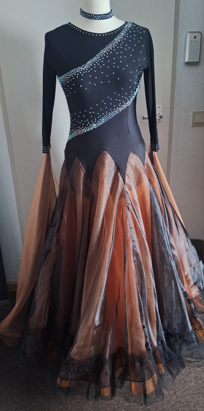Ballroom jurk maat 36-38 zonder cups, Kleding | Dames, Maat 38/40 (M), Overige typen, Zwart, Ophalen of Verzenden