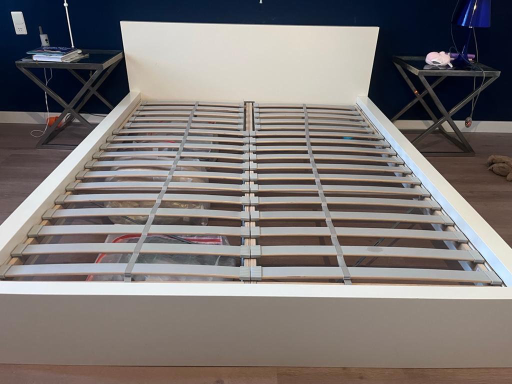 IKEA Malm tweepersoonsbed wit 160x200, Ophalen, Gebruikt, Wit, Tweepersoons
