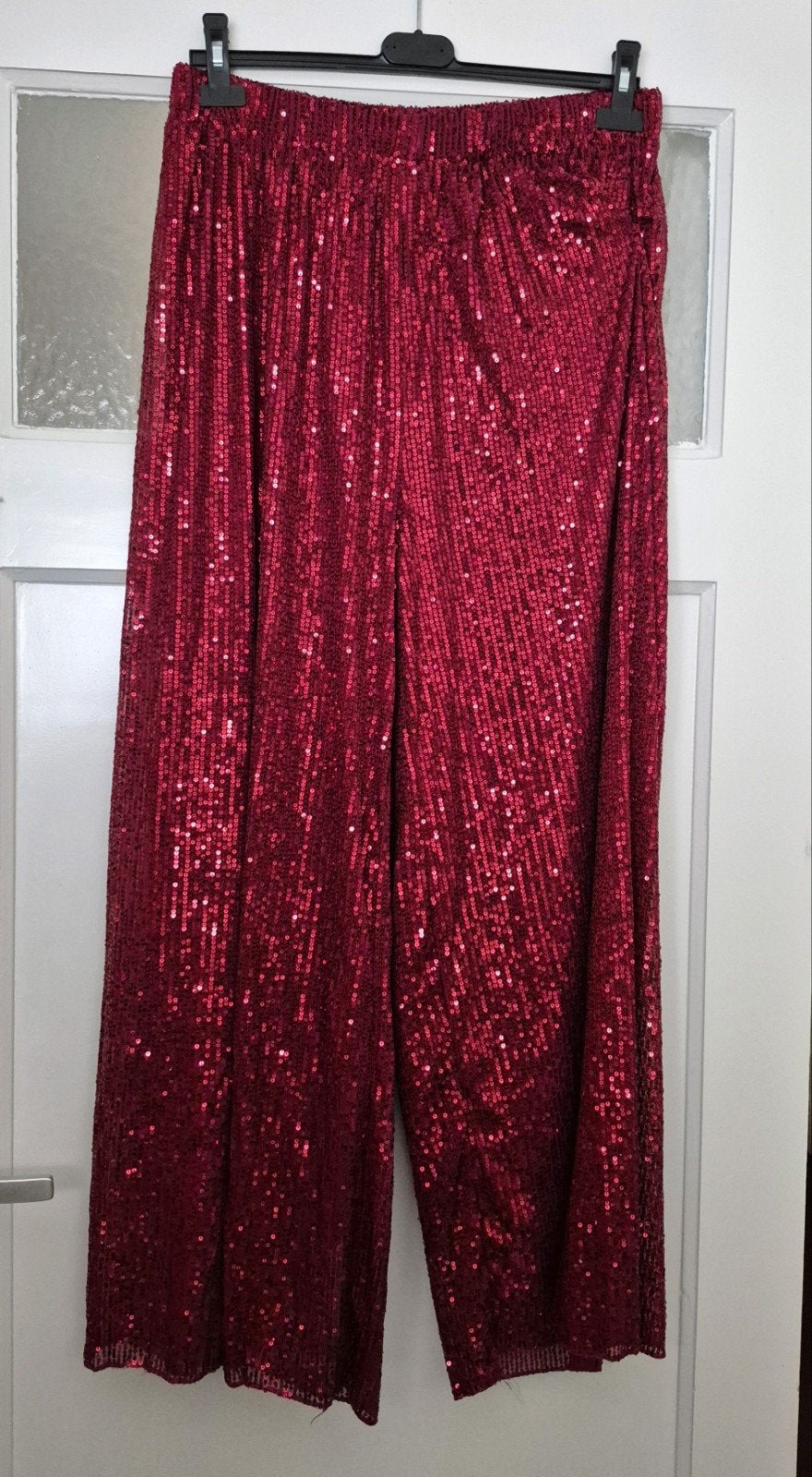 glitterbroek maat xxl 44/46 NIEUW, Kleding | Dames, Ophalen of Verzenden, Nieuw, Rood, Broek of Spijkerbroek
