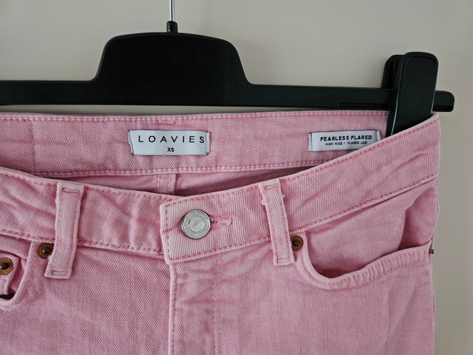 Nieuw prachtig roze jeans Loavies mt XS, Ophalen of Verzenden, Nieuw, Meisje, Broek