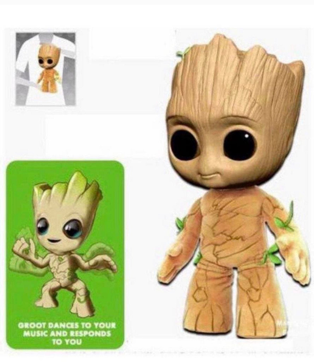 Marvel Studios I Am Groot Knuffel - Dansende en Pratende pop, Actiefiguur of Pop, Nieuw, Ophalen of Verzenden, H