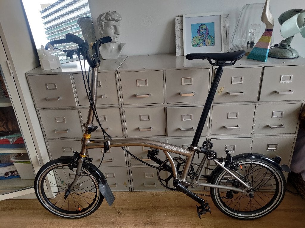 Brompton H5L Superlight "P-line"   "2017 Ni Nickel Edition", Ophalen, Brompton, Velgrem, 16 tot 18 inch