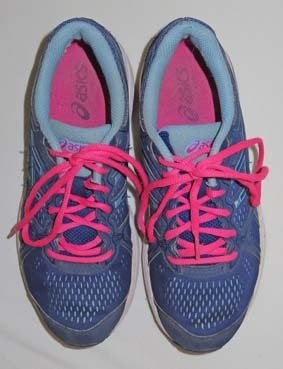 Sneakers, maat 38, blauw, j/m of m/v, Gebruikt, Asics, Meisje, Overige typen