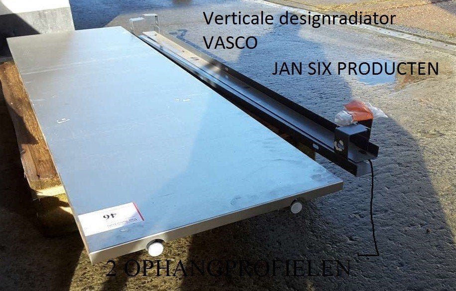 Verticale designradiator vasco 520x1820 inox met inox plaat, Radiator, Nieuw, Minder dan 60 cm, Ophalen of Verzenden