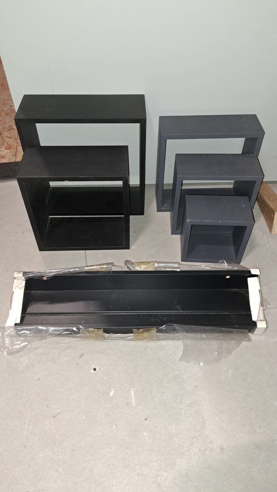 Set van 6 wandschappen (kubuskastjes & fotoplank), Ophalen, Zo goed als nieuw