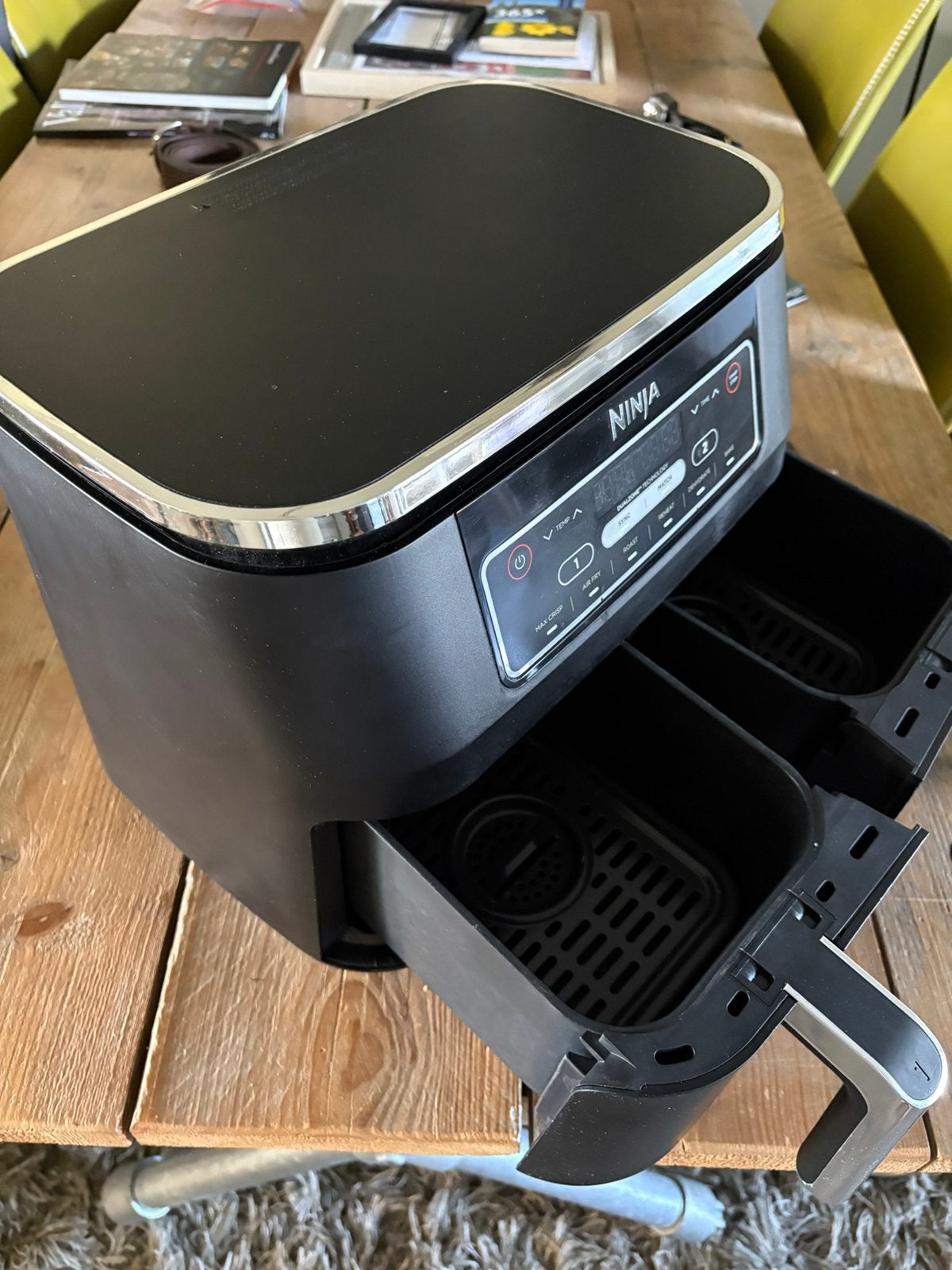Ninja AF300 eu Airfryer met dubbele bakken, Ophalen, Gebruikt, Airfryer XL, 1500 gram of meer