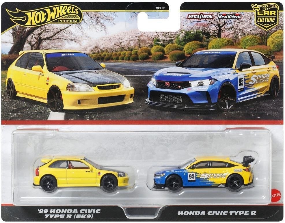 Hot Wheels Premium 2-Pack '99 Honda Civic (EK9) Civic Type R, Ophalen of Verzenden, Nieuw