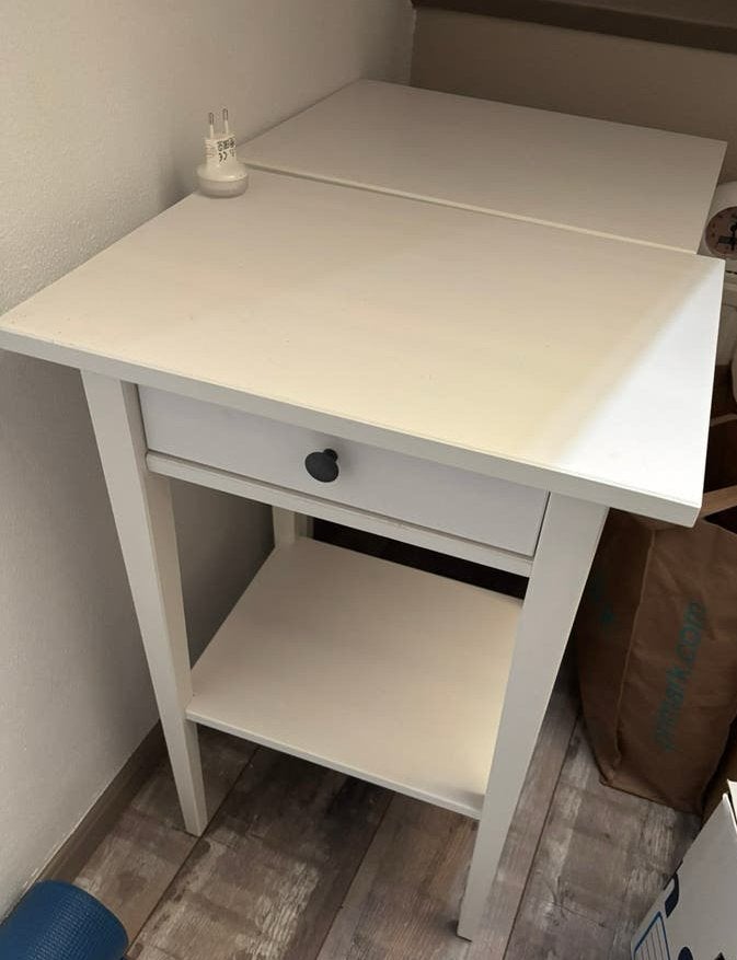 Nachtkastjes Hemnes ikea wit, Ophalen, Overige materialen, Zo goed als nieuw, 45 tot 65 cm