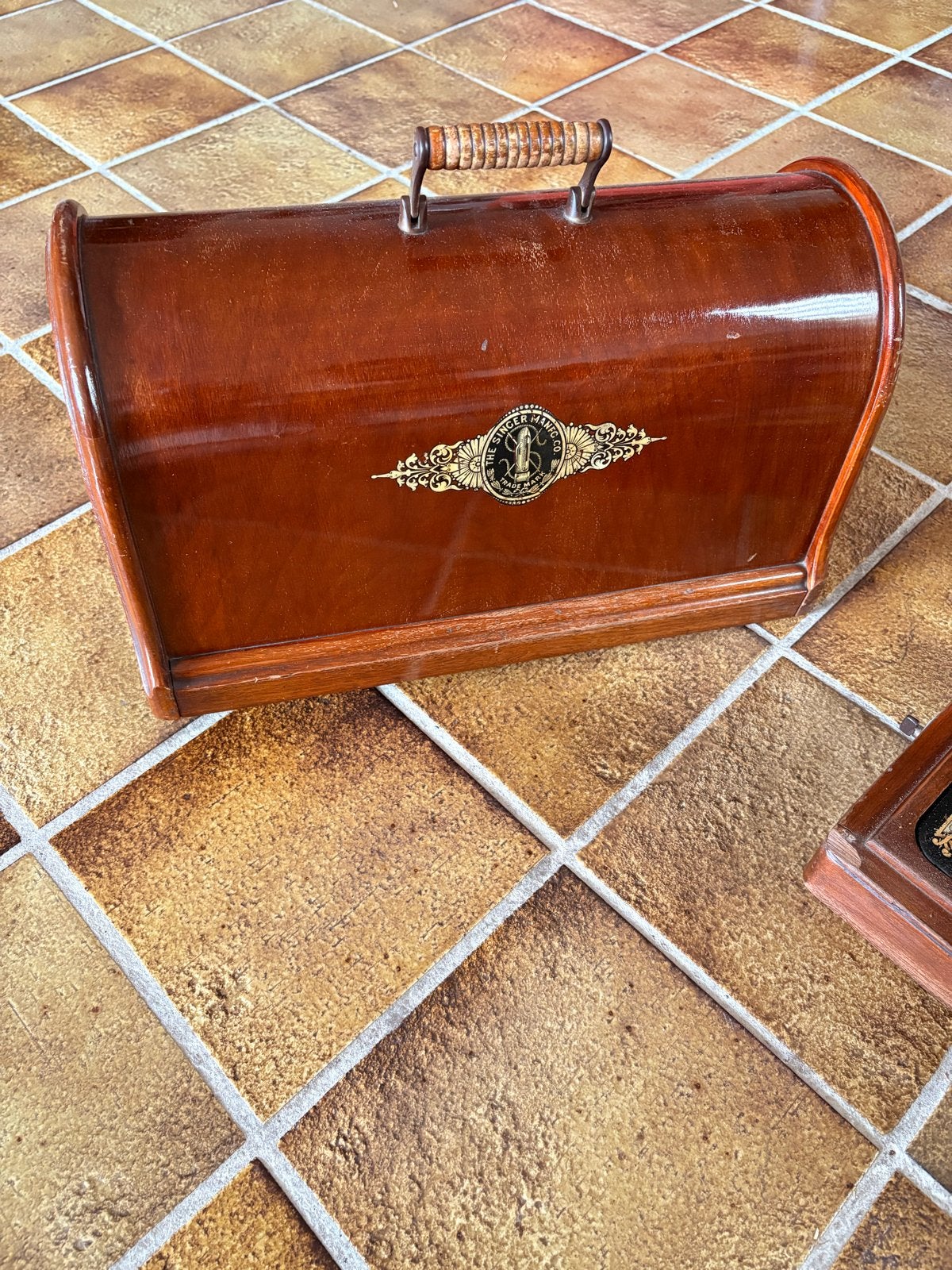 Antieke Singer Naaimachine Houten Kap - Vintage, Ophalen, Gebruikt, Toebehoren, Singer