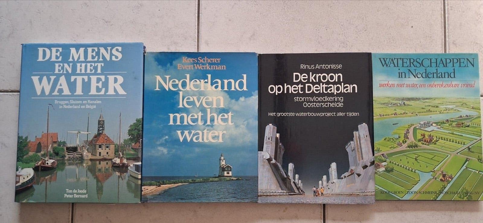 4 boeken waterbouw en waterbeheer in Nederland samen 17.50, Boeken, Ophalen of Verzenden, 20e eeuw of later, Gelezen, T. de Joode, P. Bernard, K. Scherer, E. Werkman, R. Antonisse