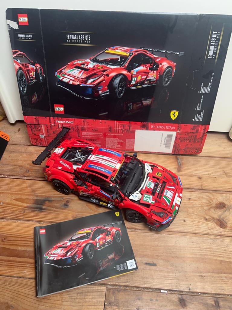 LEGO Technic Ferrari 488 GTE AF Corse #51 (42125), Ophalen, Lego, Zo goed als nieuw, Complete set