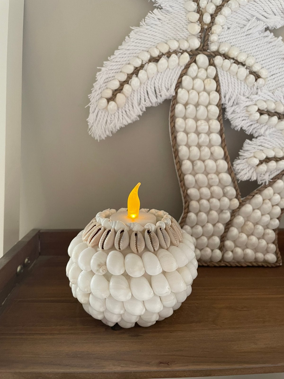 Nieuw schelpen waxinelichthouder, Ophalen of Verzenden, Nieuw