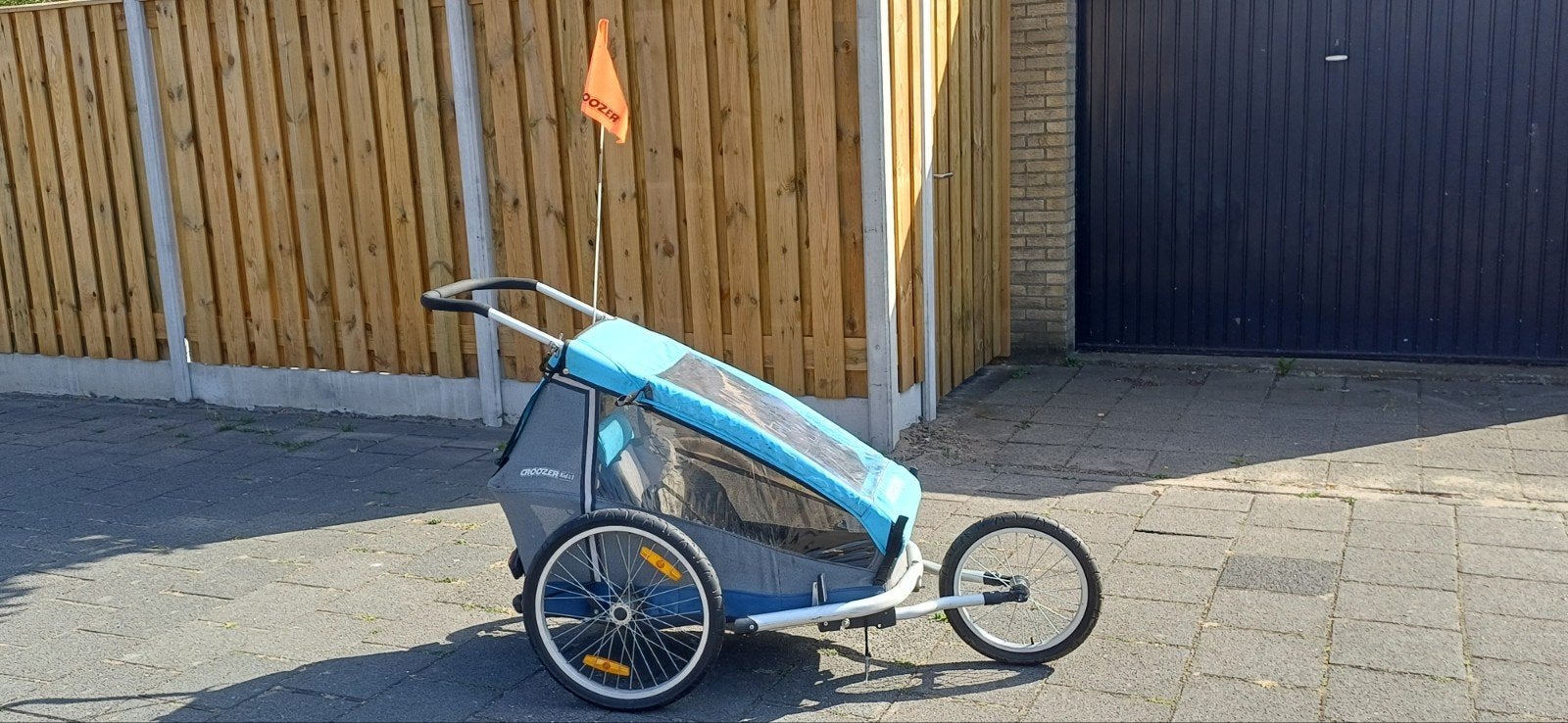 Croozer Kid for 1 fietskar inclusief babyschaal, Ophalen, Gebruikt, Opvouwbaar, Croozer
