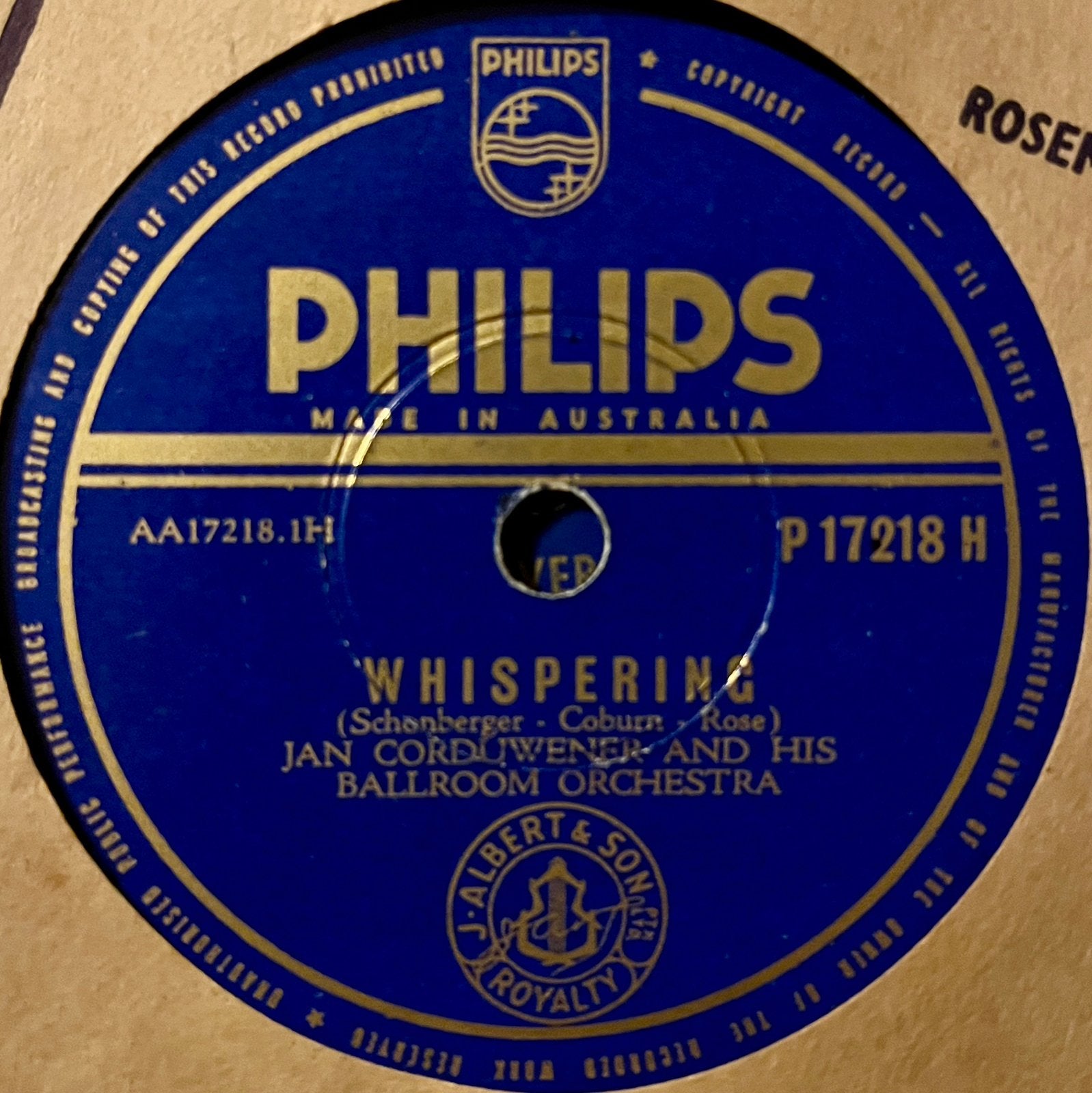 22 x 78 toeren - Jan Corduwener dansorkest (Decca & Philips), Cd's en Dvd's, Ophalen of Verzenden, Gebruikt, 10 inch