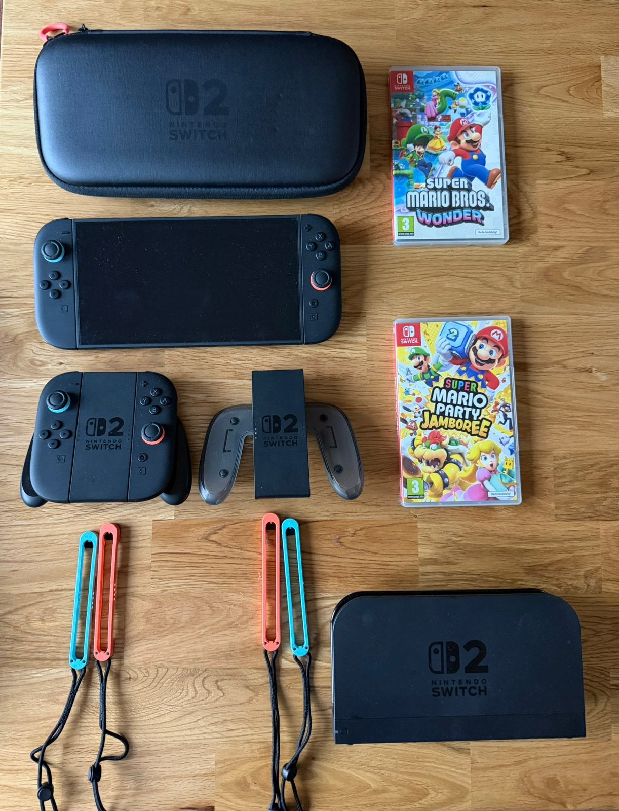 Nintendo switch 2 + 2 extra controllers + 2 games, Met games, Zo goed als nieuw, Met 3 controllers of meer, Ophalen