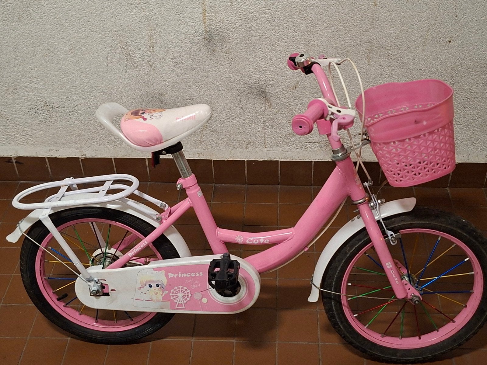Princess meisjesfiets 16" 4 t/m 6 jaar, Ophalen, Gebruikt, Princess, Handrem