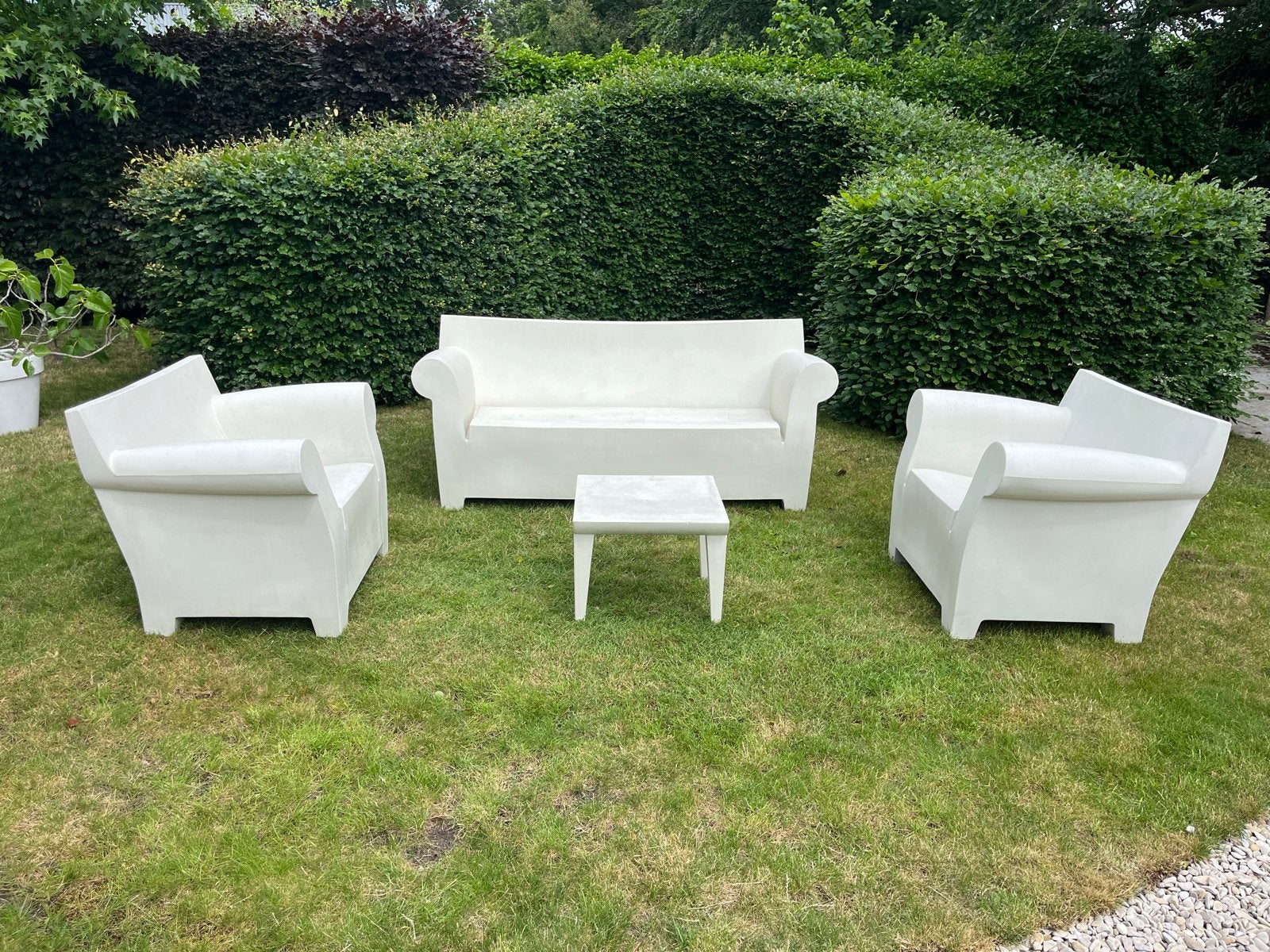 Kartell Bubble Club Sofa en 2x chair, Phillipe Starck, Tuin en Terras, Ophalen, Gebruikt, Kunststof