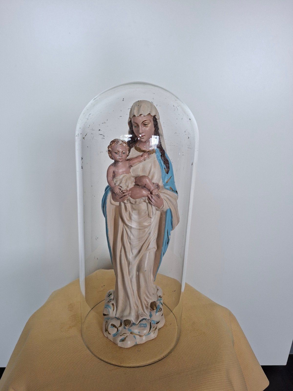 Antiek Mariabeeld met Kindje Jezus - Religieuze Kunst, Antiek en Kunst, Ophalen