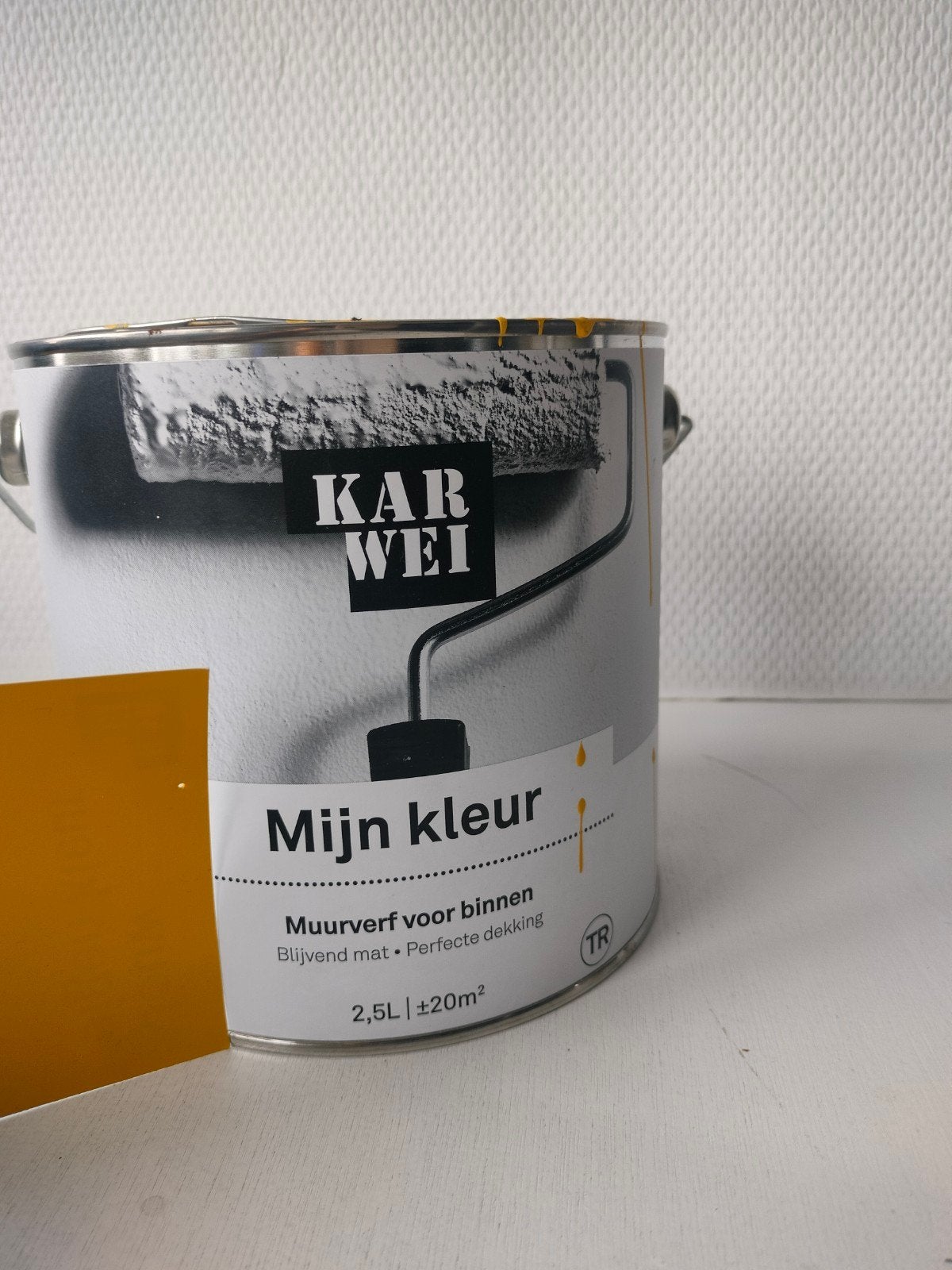 Karwei muurverf geel IG KH S-208, Ophalen, Geel, Minder dan 5 liter, Verf