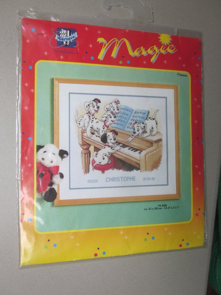 Vervaco Verachtert Disney geboorte schilderij Dalmatiërs, Ophalen of Verzenden, Zo goed als nieuw, Handborduren, Patroon