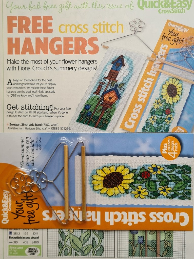 2 hangers om een borduurwerkje op te hangen 4 borduurpatron, Hobby en Vrije tijd, Ophalen, Nieuw, Handborduren, Patroon