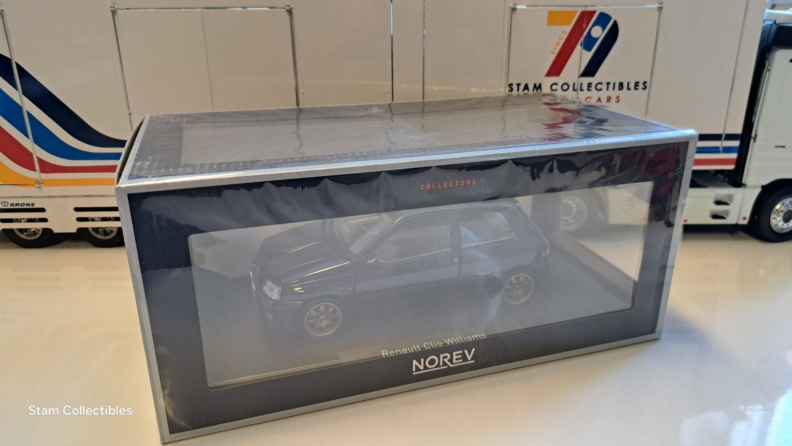 Norev Renault Clio Williams Blue Metallic - 1993, Hobby en Vrije tijd, Auto, Norev, Ophalen of Verzenden, Zo goed als nieuw