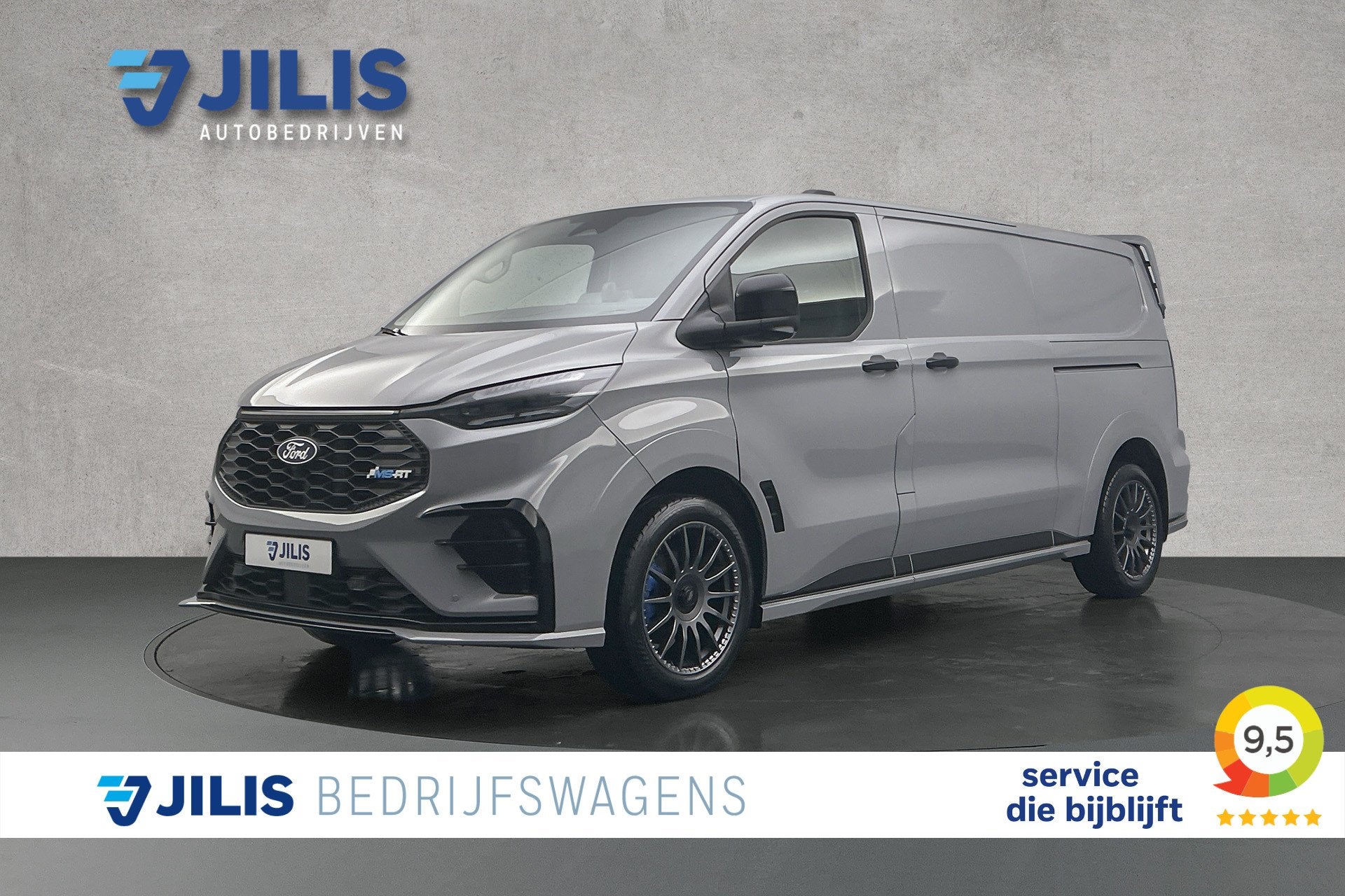 Ford E-Transit Custom 340 MS-RT 71 kWh | 286 pk | Rondomzich, Auto's, Gebruikt, Leder en Stof, 286 pk, Ford