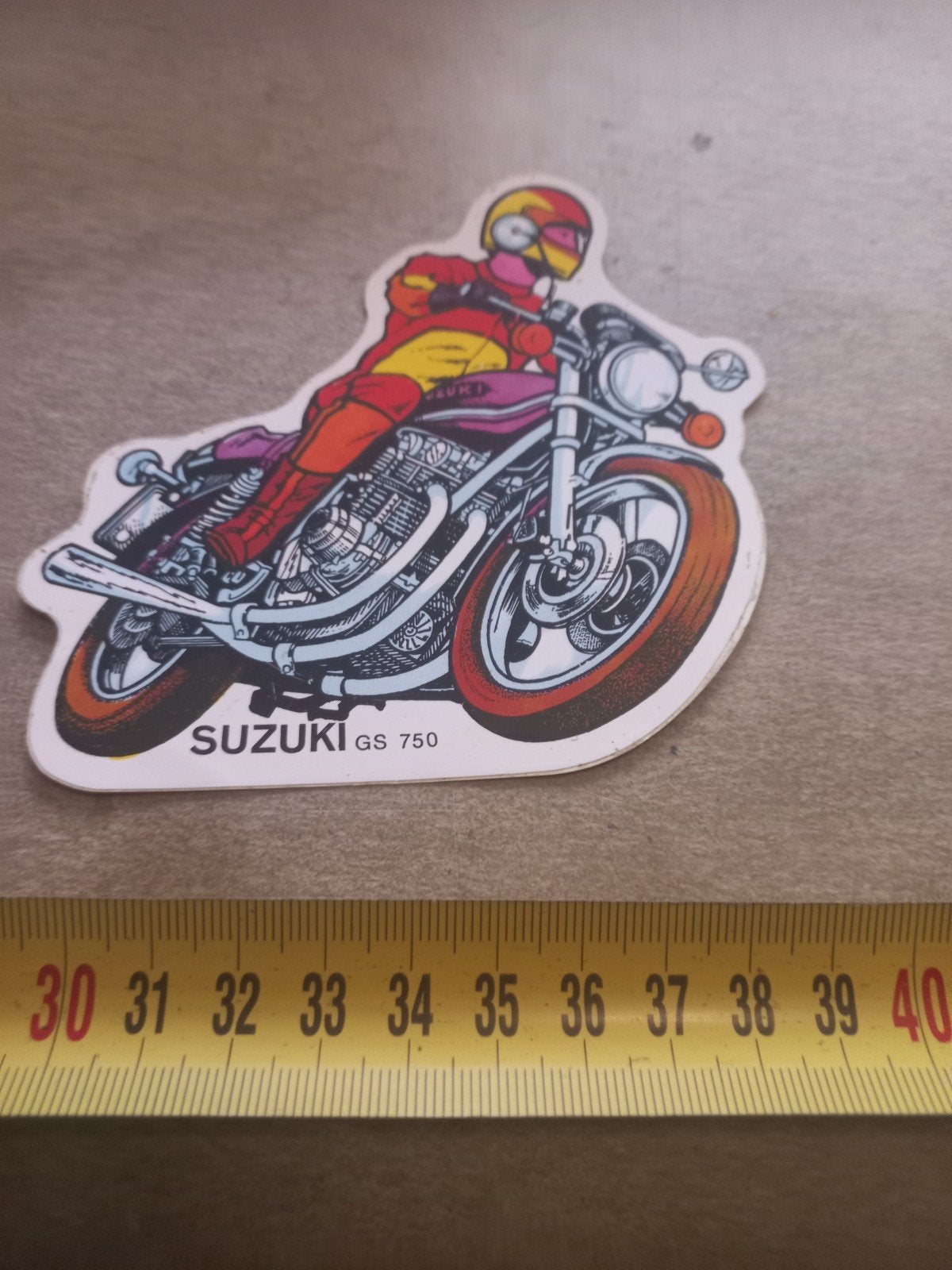 Vintage Suzuki GS 750 Motor Sticker - Uniek Design, Ophalen of Verzenden