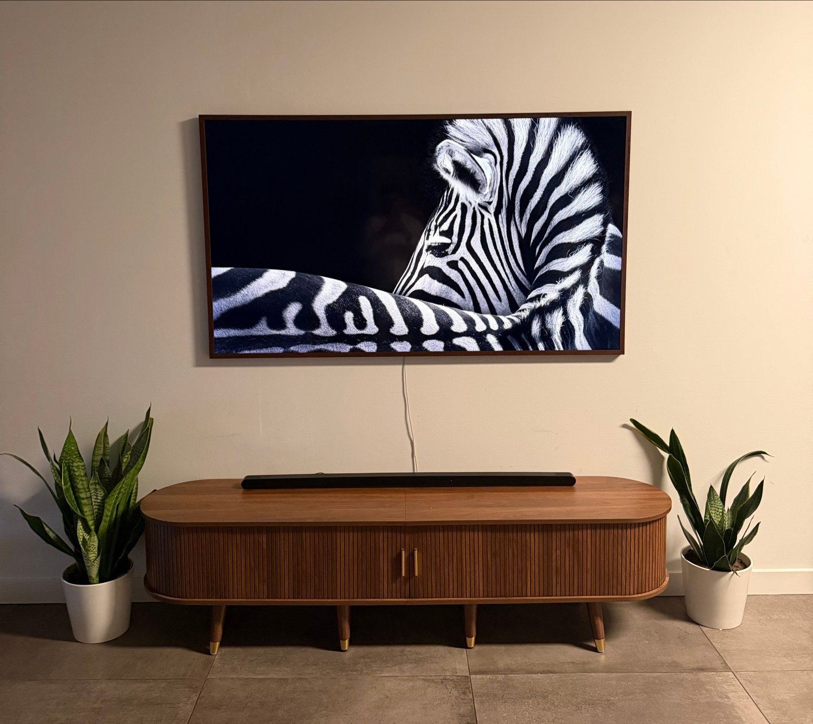 Samsung Frame Smart TV met Soundbar, Ophalen, QLED, Zo goed als nieuw, Samsung