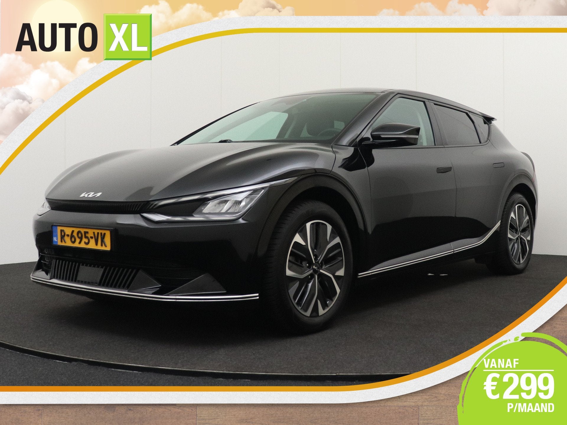Kia Ev6 Plus 77.4 kWh (95%SOH) Warmtepomp Meridian Leder Ada, Auto's, Automaat, Achterwielaandrijving, Gebruikt, Zwart