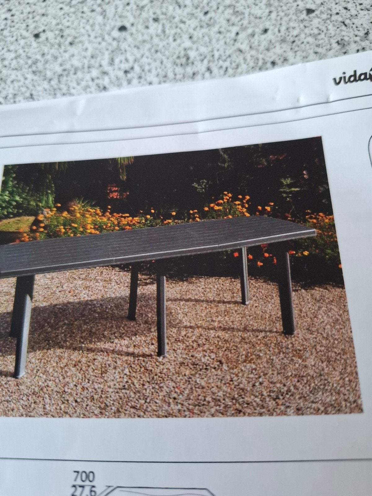 Nieuwe tuintafel, Verzenden, Rechthoekig