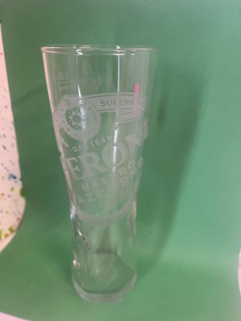 Peroni bierglazen set van 6 glazen, Ophalen of Verzenden, Nieuw, Glas of Glazen, Overige merken