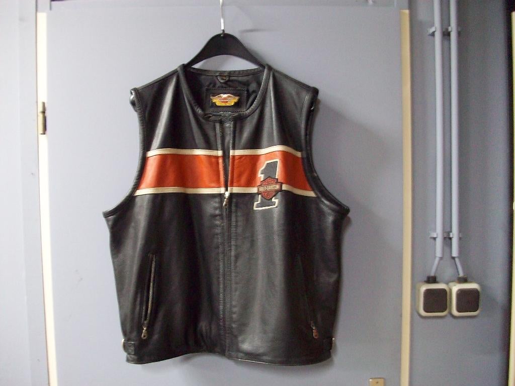 Harley Motorvest Leer MT / XL, Ophalen, Dames, Jas | leer, Harley Davidson. Origineel.