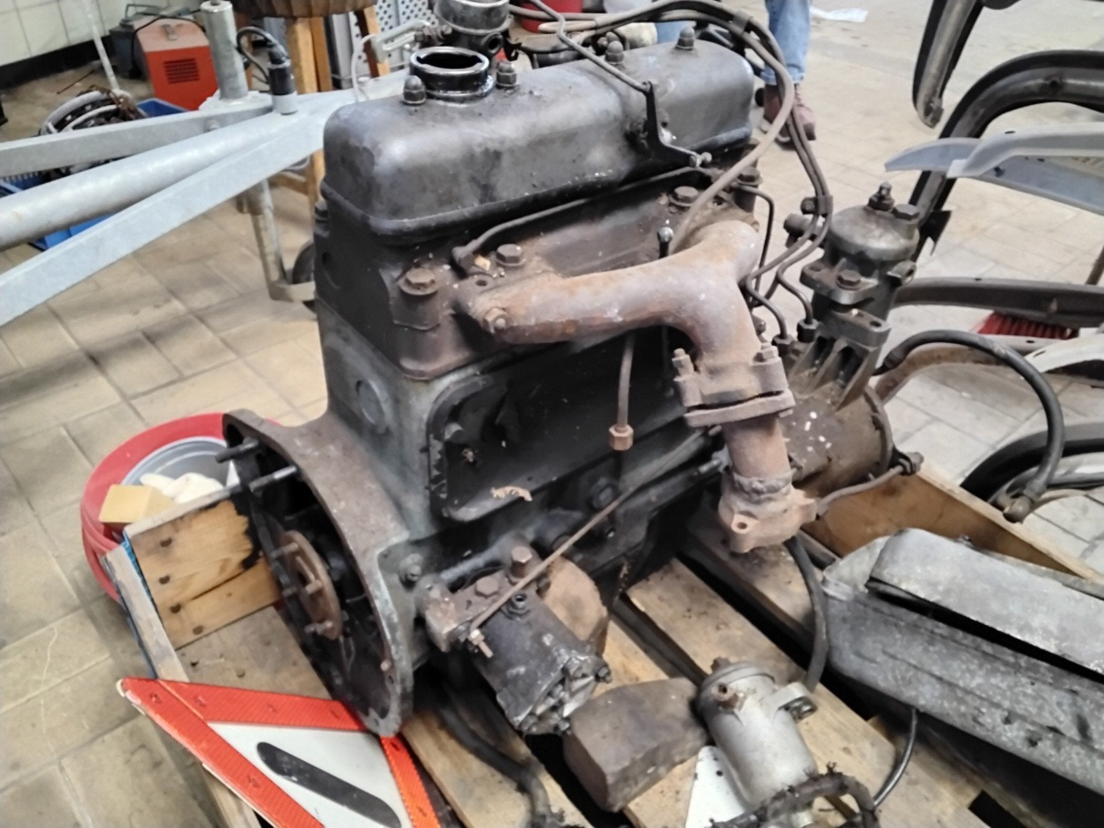 Mercedes diesel moter 1956, Auto-onderdelen, Motor en Toebehoren, Ophalen