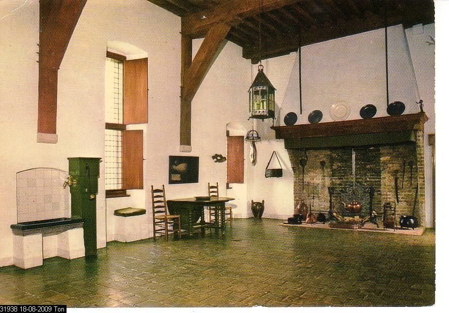 Ansichtkaart 	Muiden	Muiderslot	Keuken, Verzenden, 1960 tot 1980, Gelopen, Noord-Holland