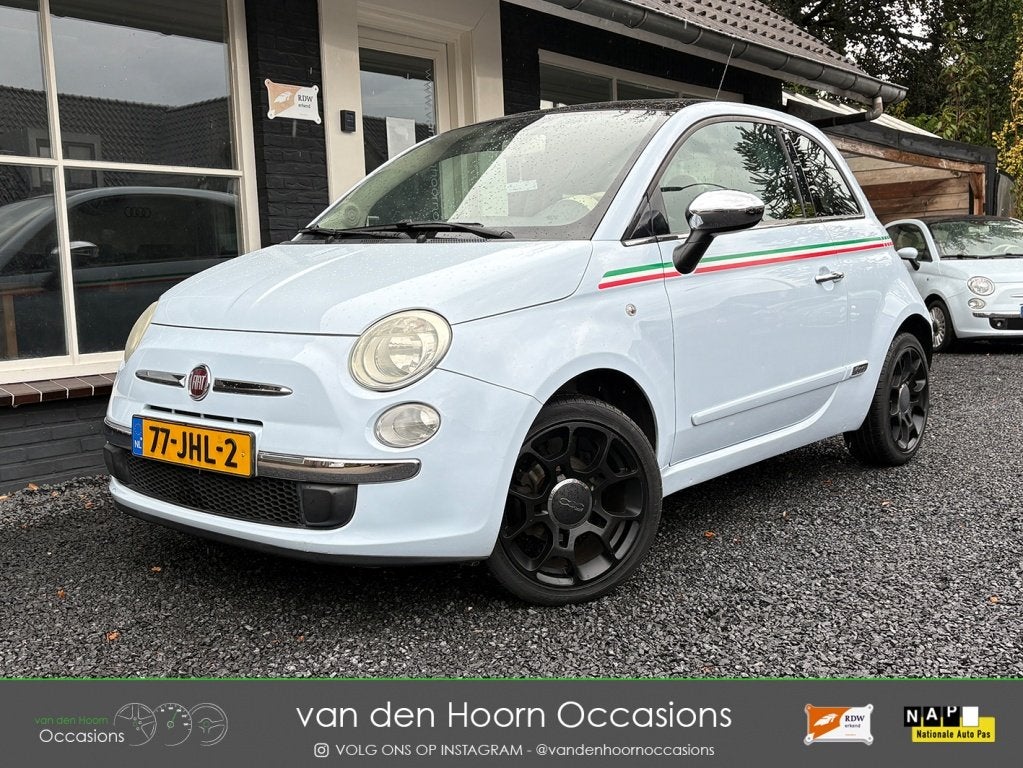 Fiat 500 1.2 AIRCO | PANODAK | NW APK | NW ALL SEASONBANDEN, Auto's, Gebruikt, 1242 cc, 4 cilinders, 840 kg