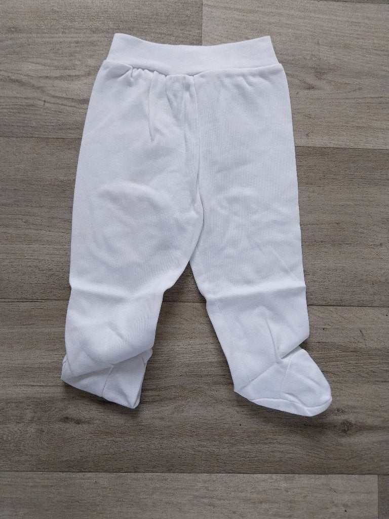 Wit slobbroekje maat 50-56 NIEUW, Ophalen of Verzenden, Nieuw, Jongetje of Meisje, Broekje