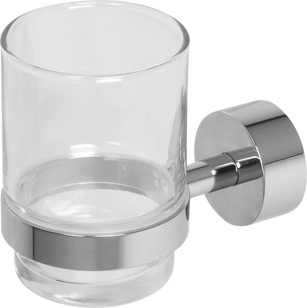 Bekerhouder Plieger Murcia Met Glas Inox (Sanitair) *Nieuw*, Nieuw, Ophalen of Verzenden, Info@Bekerhouder.nl, Bekerhouder 1