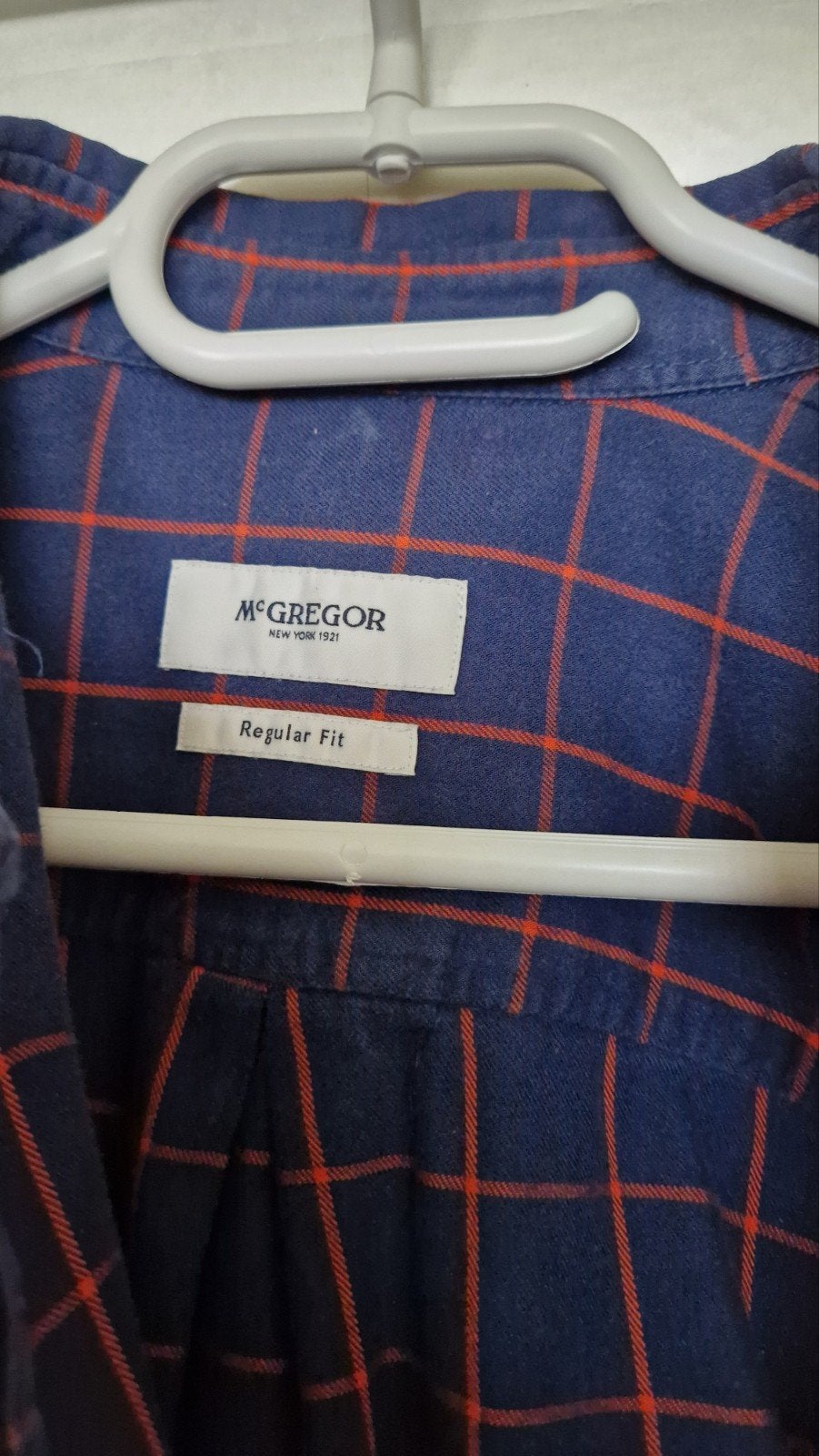 McGregor Geruit Overhemd, Zo goed als nieuw, McGregor, Blauw, Halswijdte 39/40 (M)