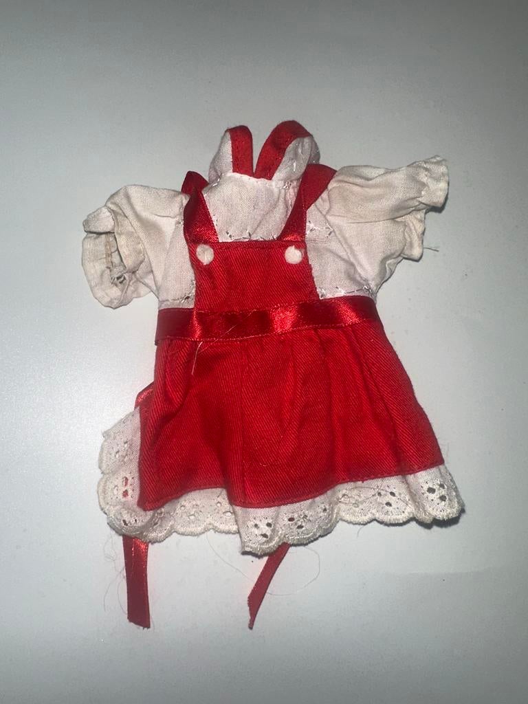 391 Pop jurk rood met wit, Ophalen of Verzenden