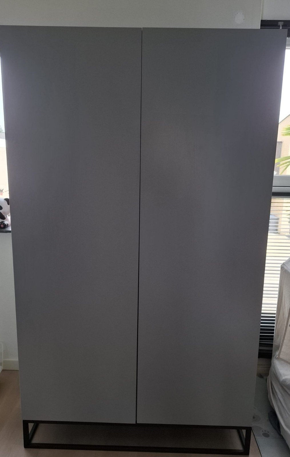 kledingkast kind, grijs met zwart, Kinderen en Baby's, Ophalen, Gebruikt, 50 tot 70 cm, 105 cm of meer