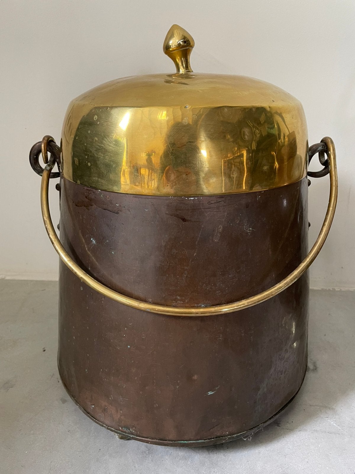 Antiek koperen doofpot, Ophalen of Verzenden
