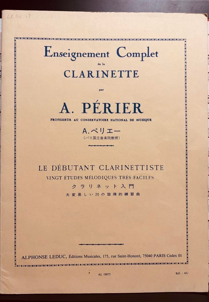 A. Périer Klarinet studieboeken Deel I en II, Klassiek, Les of Cursus, Ophalen of Verzenden, Zo goed als nieuw