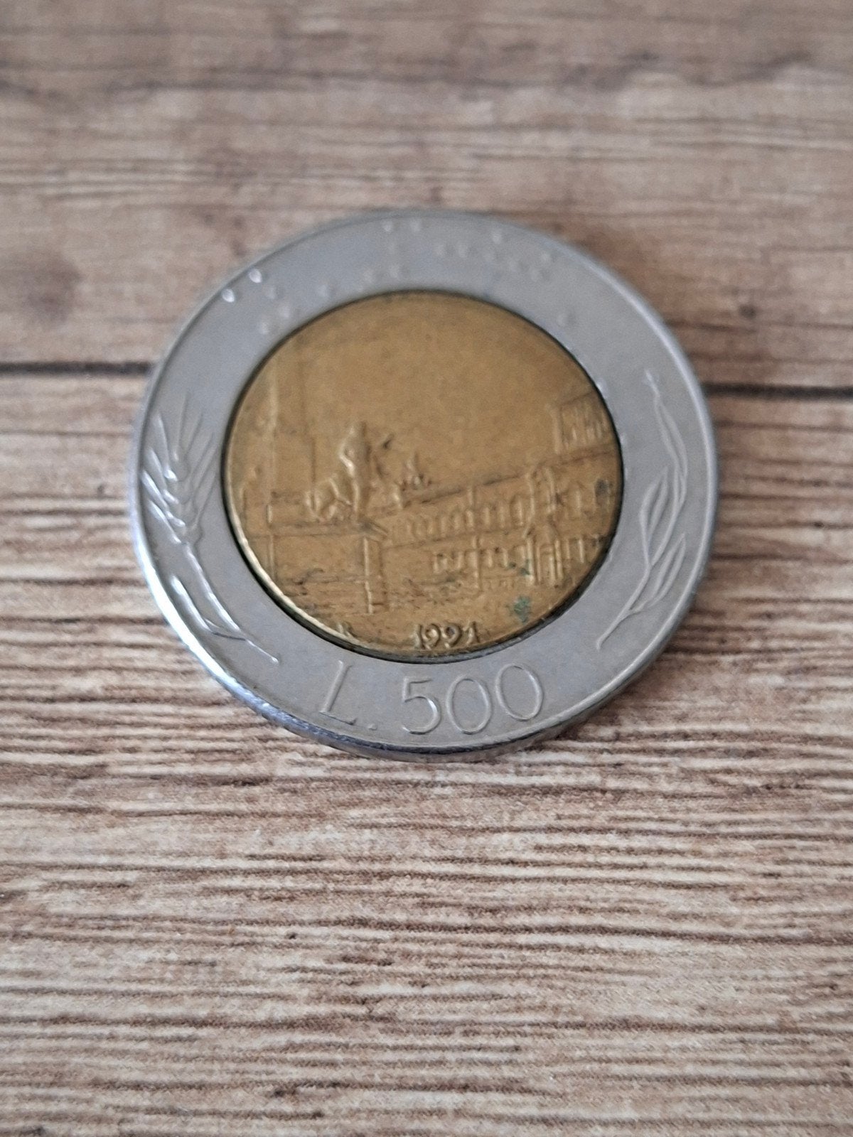 Italiaanse 500 Lire munt 1991, Ophalen of Verzenden, Losse munt