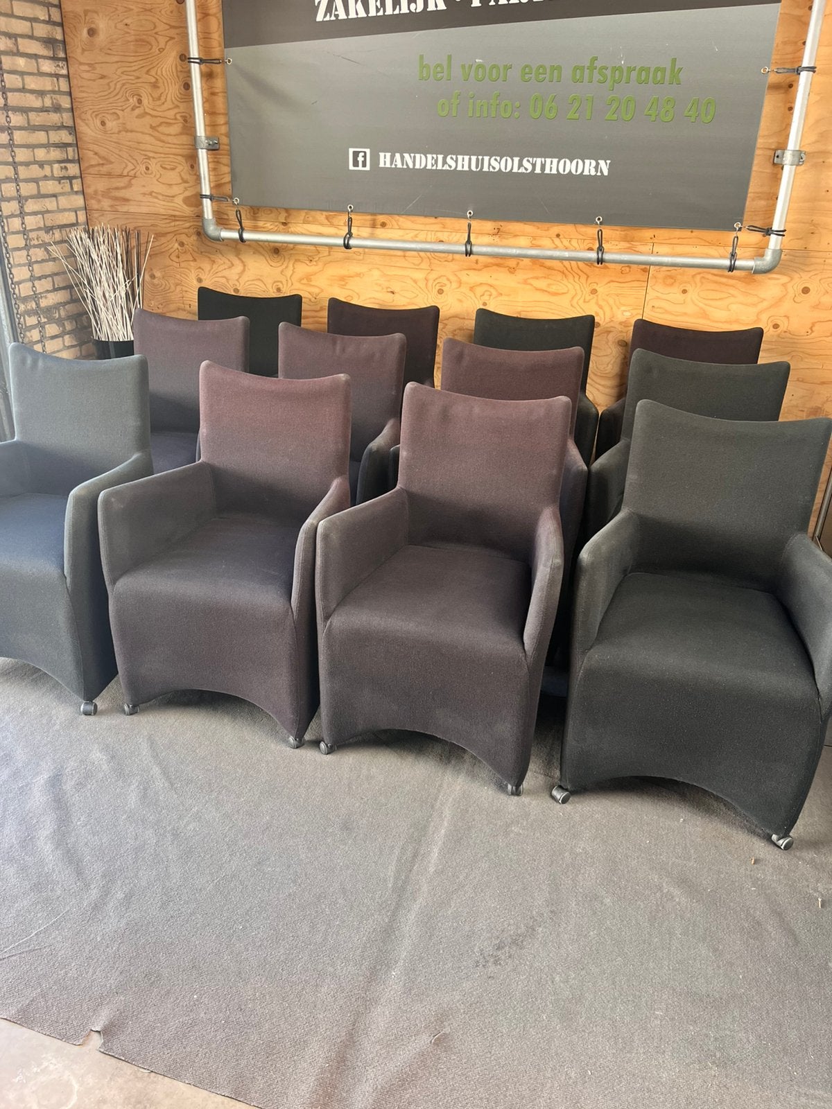 Stoelen Jess design (16 stuks € 100,00 totaal), Huis en Inrichting, Ophalen, Zwart, Xx, Vijf, Zes of meer stoelen