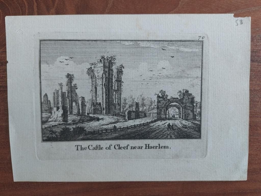 53 / The Castle of Cleef - Kleef near Haerlem -, Antiek en Kunst, Ophalen of Verzenden
