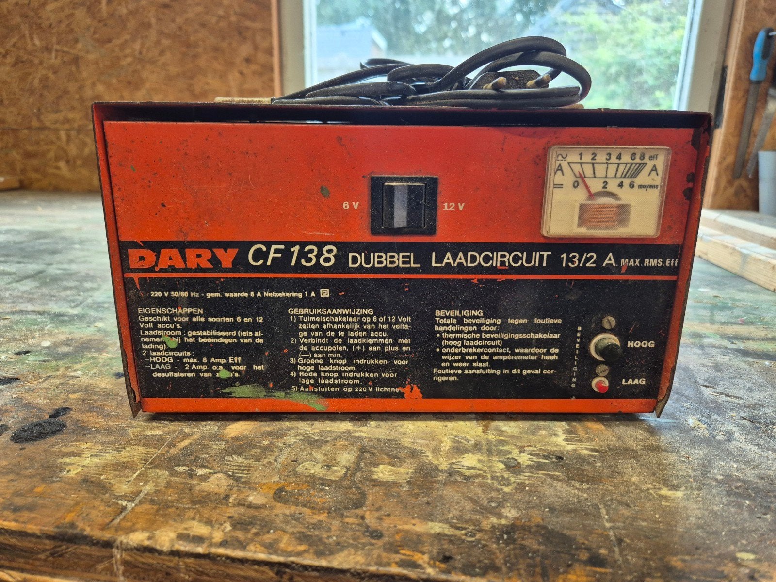 Dary CF138 Dubbel Laadcircuit Acculader 6V/12V, Auto-onderdelen, Ophalen, Gebruikt