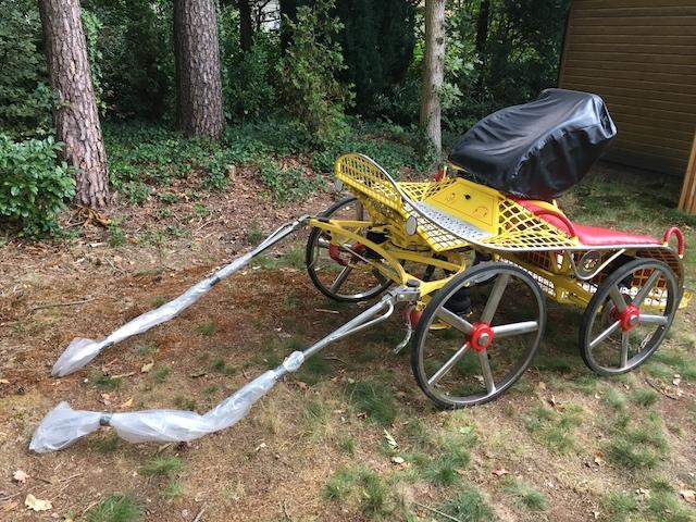 Luxe marathonwagen voor enkelspan pony, Dieren en Toebehoren, Zo goed als nieuw, Marathonwagen, Pony
