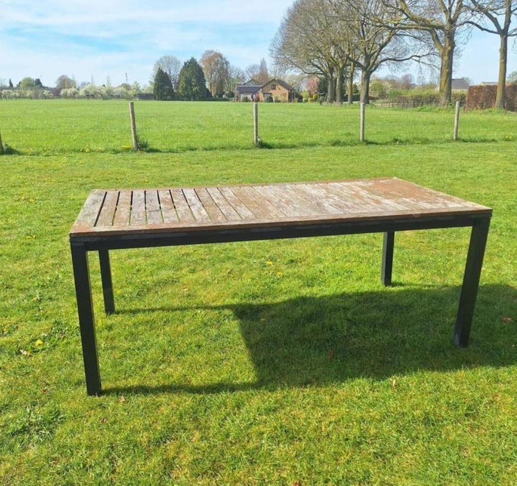 Tuintafel 180 x 90 x 73 cm teak, Ophalen of Verzenden, Rechthoekig, Teakhout
